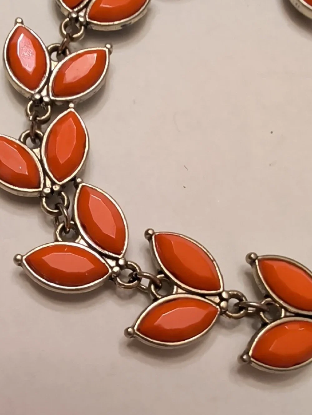 Orange Leaf Link Bracelet - Women’s Fashion Jewelry